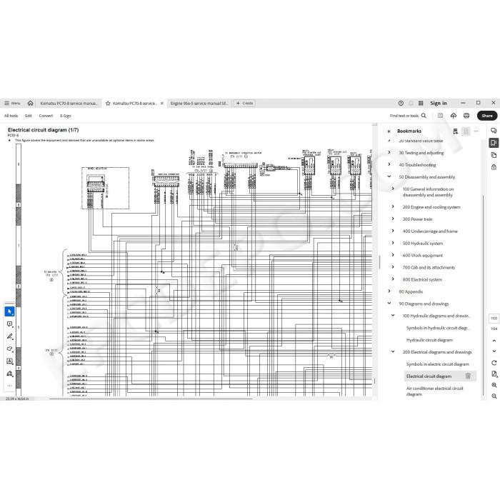 Komatsu Mini Excavator PC70-8 service & repair manual