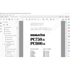 Komatsu Excavator PC750-6 PC800-6 service & repair manual