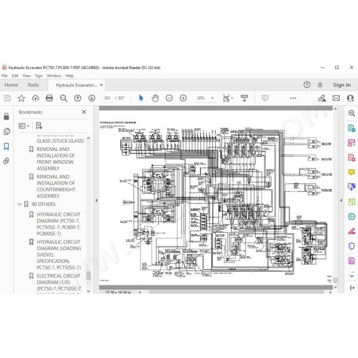 Komatsu Excavator PC750-7 PC800-7 service & repair manual
