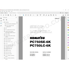 Komatsu Excavator PC750SE-6K PC750LC-6K service & repair manual