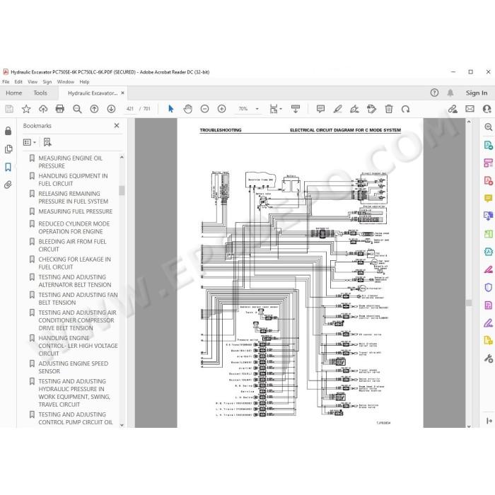 Komatsu Excavator PC750SE-6K PC750LC-6K service & repair manual
