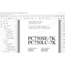 Komatsu Excavator PC750SE-7K PC750LC-7K service & repair manual