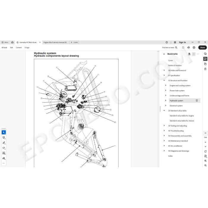 Komatsu Mini Excavator PC78UU-8 service & repair manual