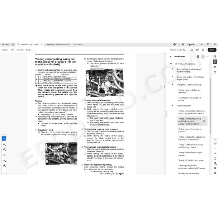 Komatsu Mini Excavator PC78UU-8 service & repair manual