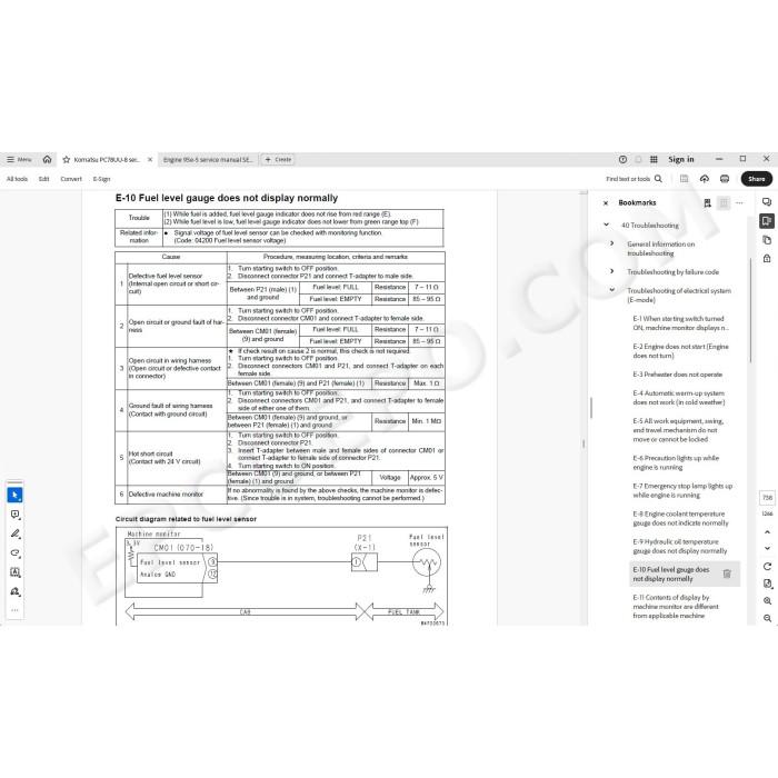 Komatsu Mini Excavator PC78UU-8 service & repair manual