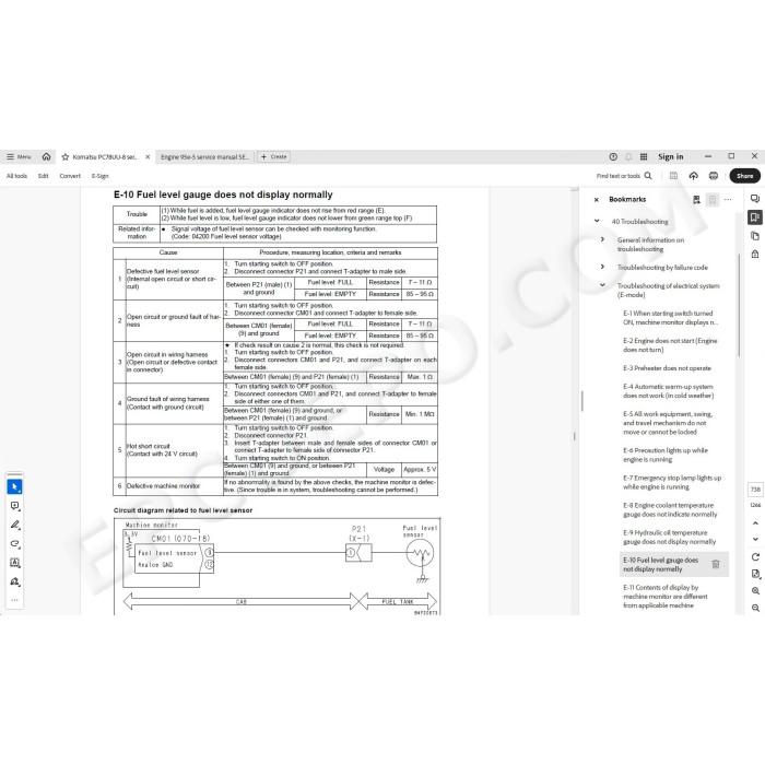 Komatsu Mini Excavator PC78UU-8 service & repair manual