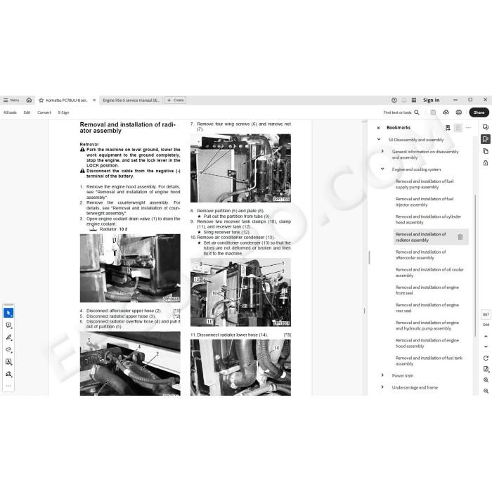 Komatsu Mini Excavator PC78UU-8 service & repair manual