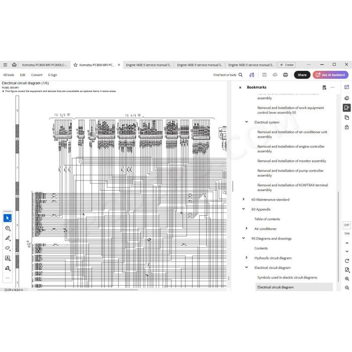 Komatsu Excavator PC800-8R1 PC800LC-8R1 PC800SE-8R1 PC850-8R1 PC850SE-8R1 service manual