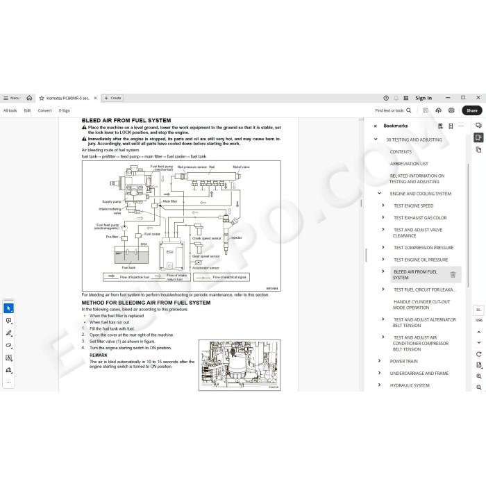 Komatsu Excavator PC80MR-5 service & repair manual