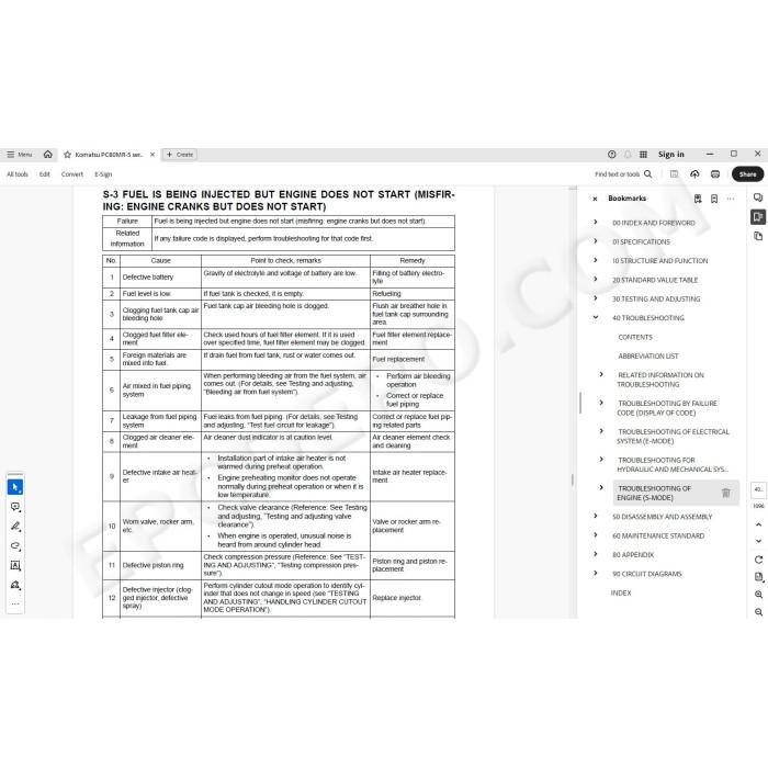 Komatsu Excavator PC80MR-5 service & repair manual