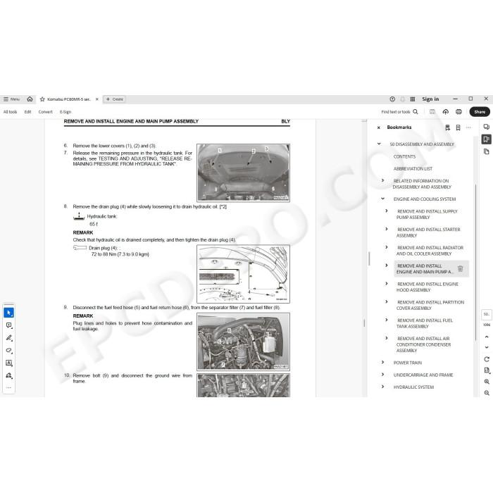Komatsu Excavator PC80MR-5 service & repair manual