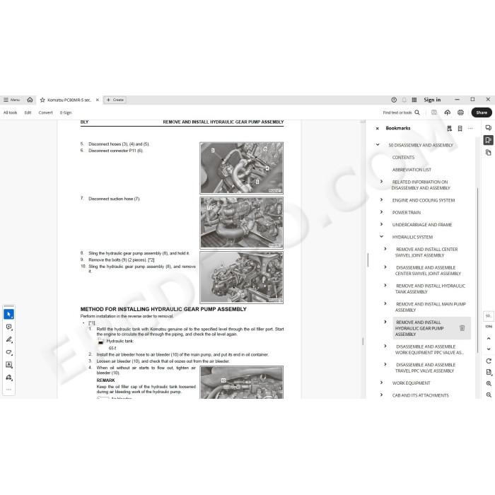 Komatsu Excavator PC80MR-5 service & repair manual