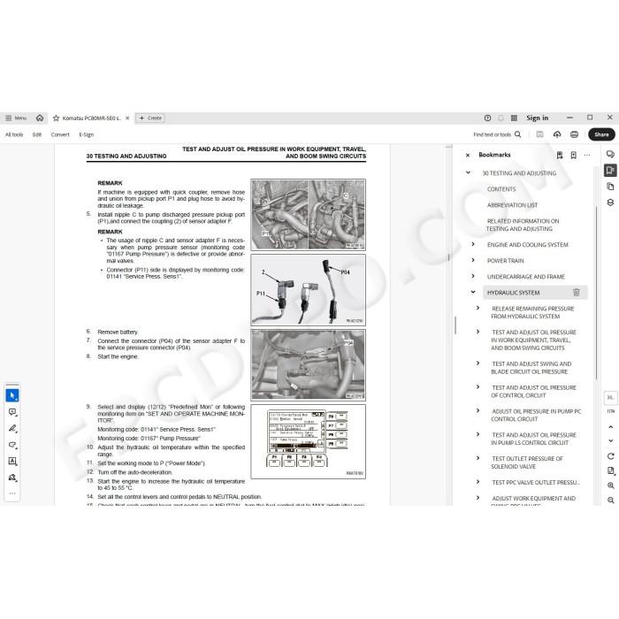 Komatsu Excavator PC80MR-5E0 service & repair manual