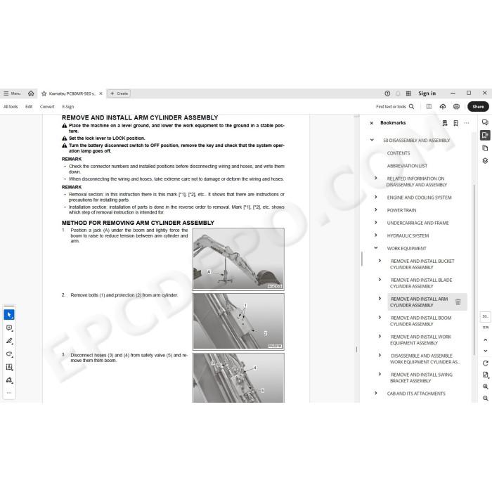 Komatsu Excavator PC80MR-5E0 service & repair manual