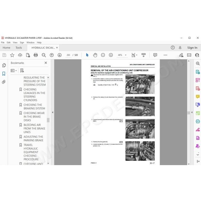 Komatsu Excavator PW95R-2 service & repair manual