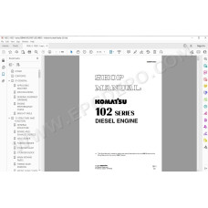 Komatsu Engine 102E-1 102E-2 series workshop service manual
