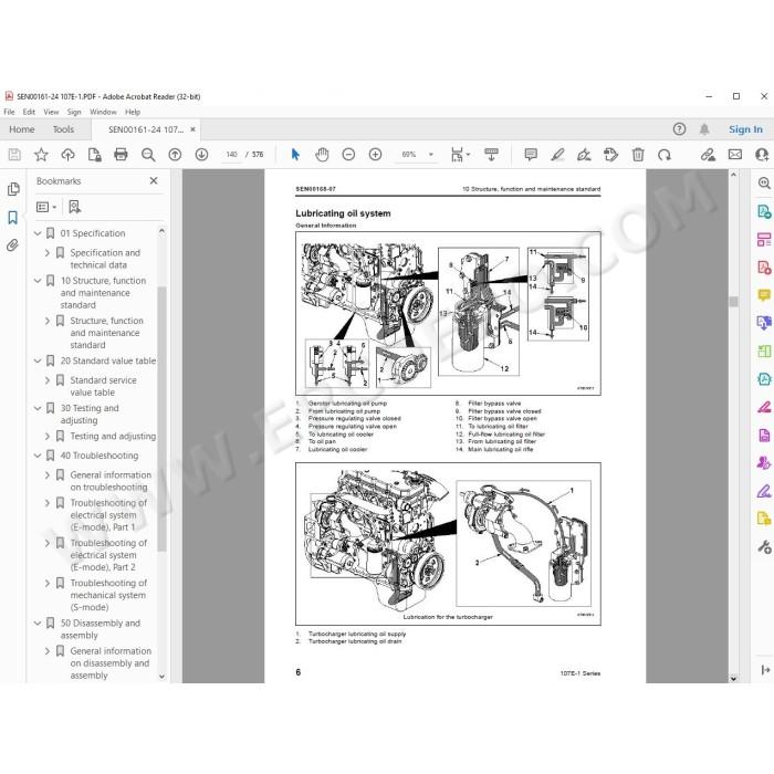 Komatsu Engine 107E-1 series workshop service manual