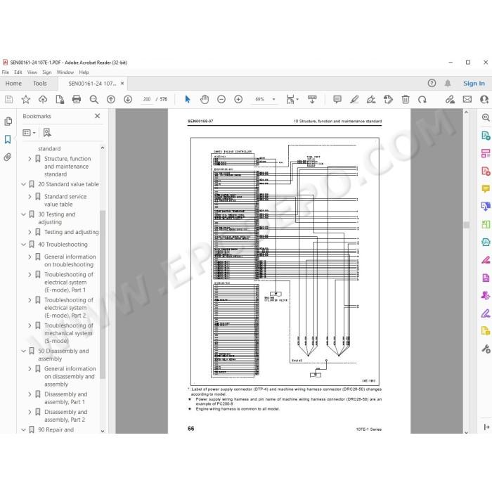 Komatsu Engine 107E-1 series workshop service manual