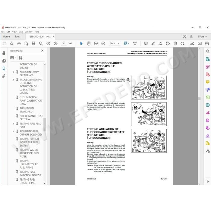 Komatsu Engine 114E-2 series workshop service manual
