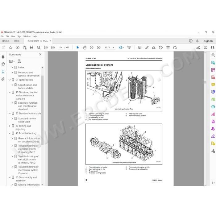 Komatsu Engine 114E-3 series workshop service manual