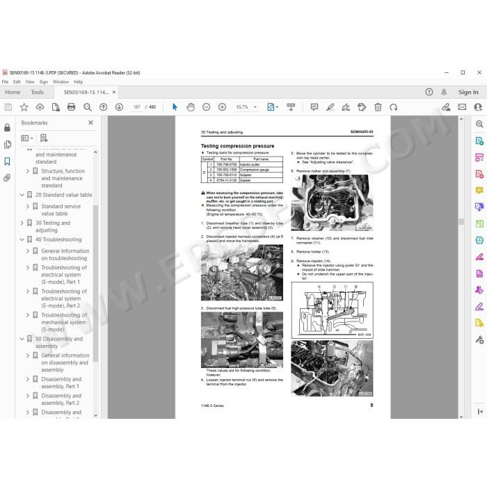 Komatsu Engine 114E-3 series workshop service manual