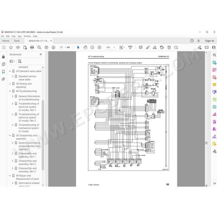 Komatsu Engine 114E-3 series workshop service manual