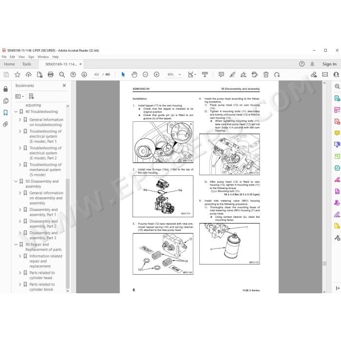 Komatsu Engine 114E-3 series workshop service manual