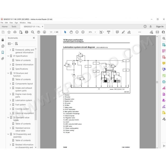 Komatsu Engine 114E-5 series workshop service manual