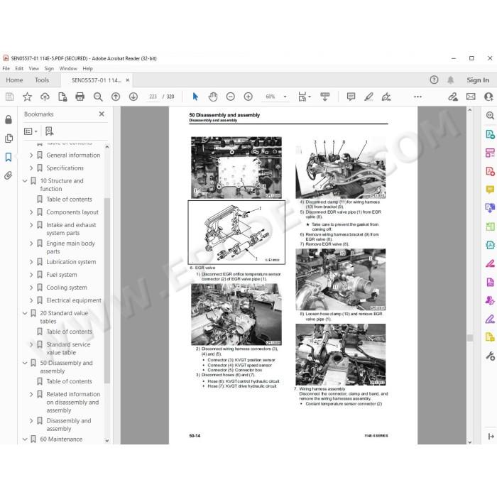 Komatsu Engine 114E-5 series workshop service manual