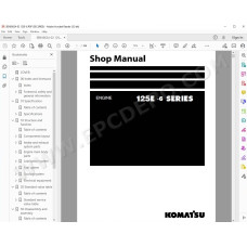 Komatsu Engine 125E-6 series workshop service manual