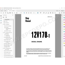 Komatsu Engine 12V170-1 series workshop service manual