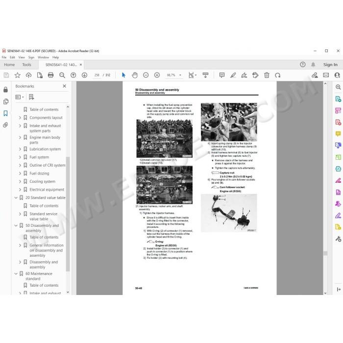 Komatsu Engine 140E-6 series workshop service manual