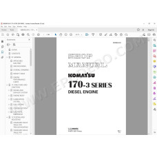 Komatsu Engine 170-3 series workshop service manual