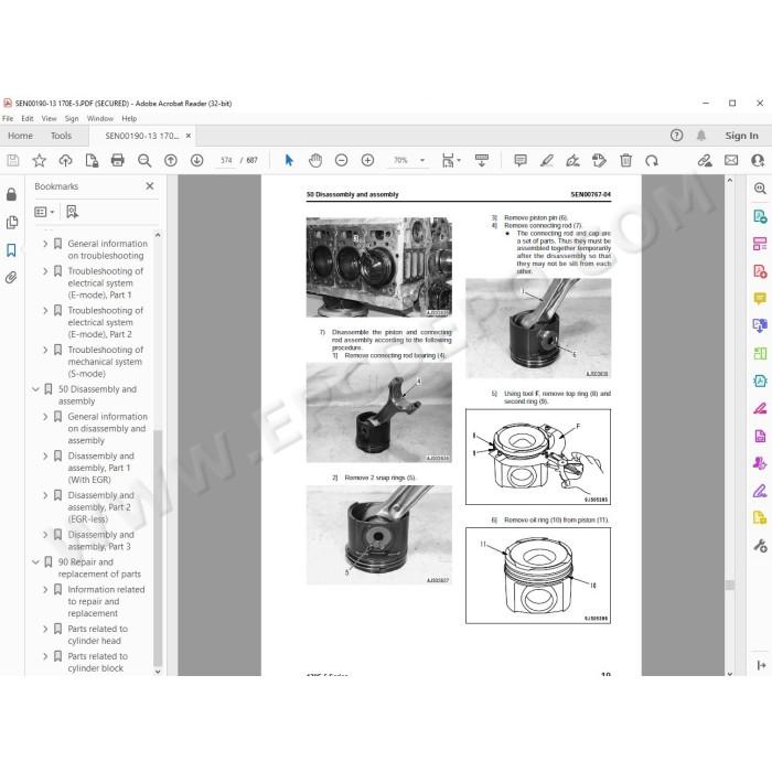 Komatsu Engine 170E-5 series workshop service manual