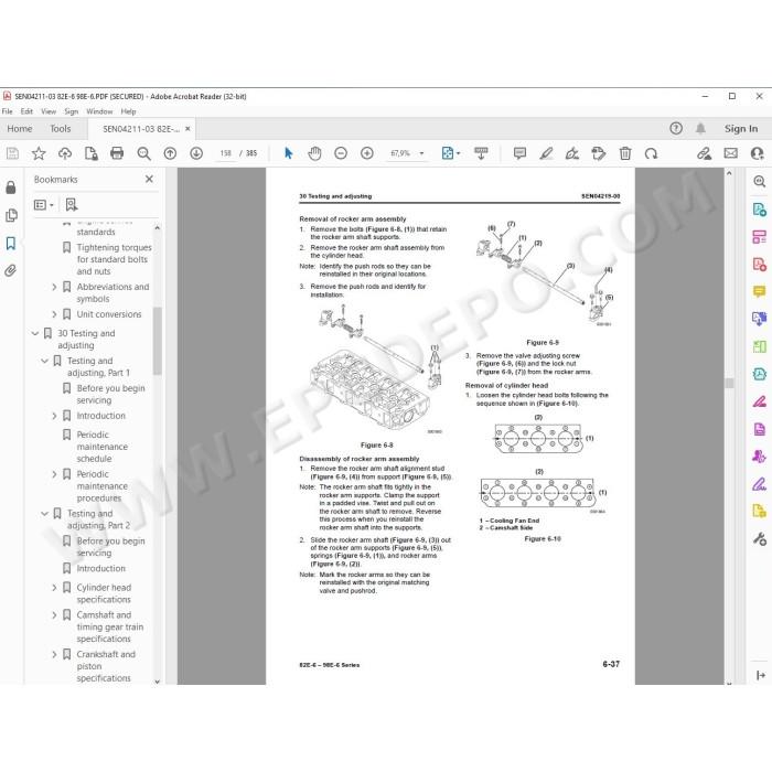 Komatsu Engine 82E-6 - 98E-6 series service manual