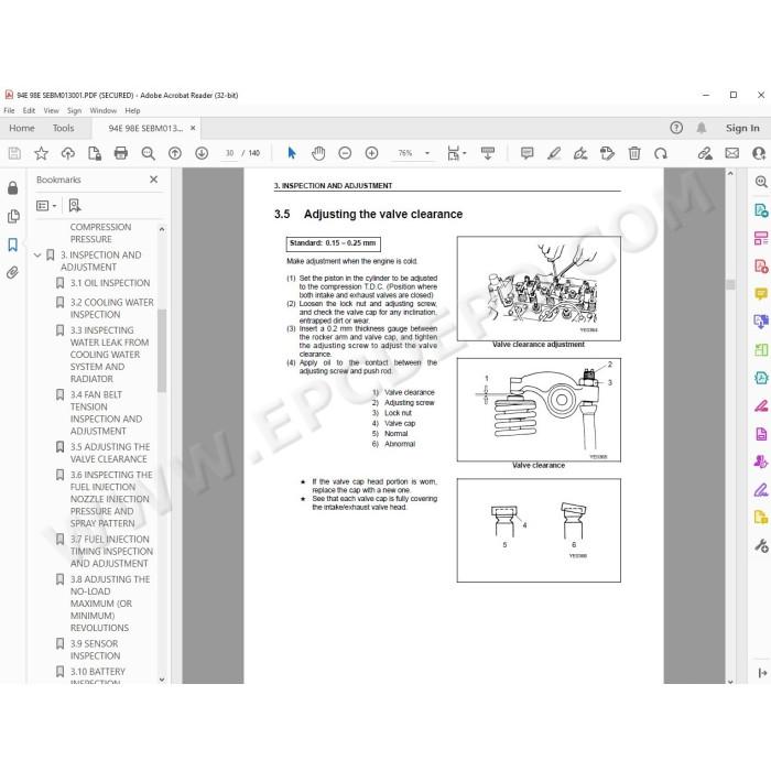Komatsu Engine 94E 98E series service manual