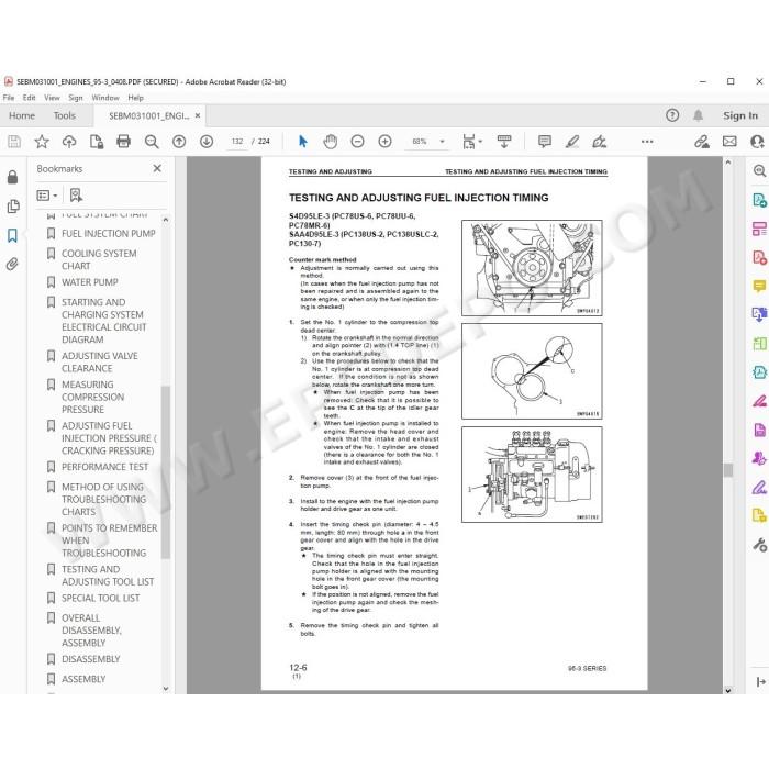 Komatsu Engine 95-3 series service manual