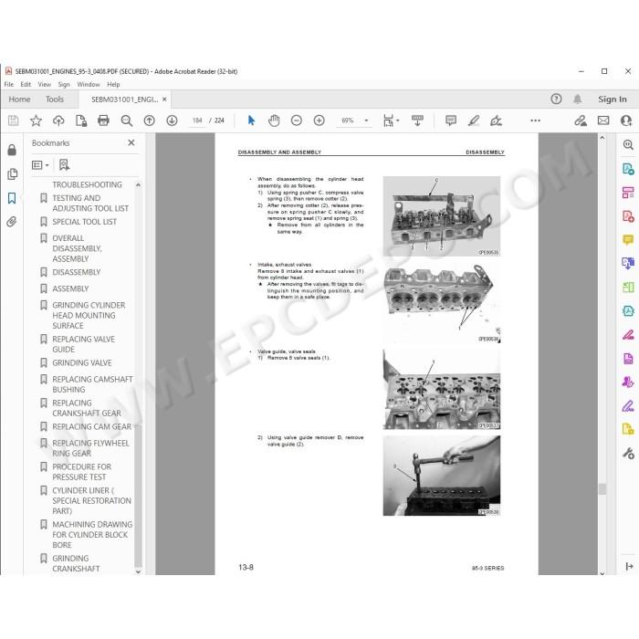Komatsu Engine 95-3 series service manual