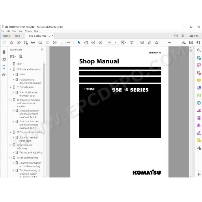 Komatsu Engine 95E-5 series service manual