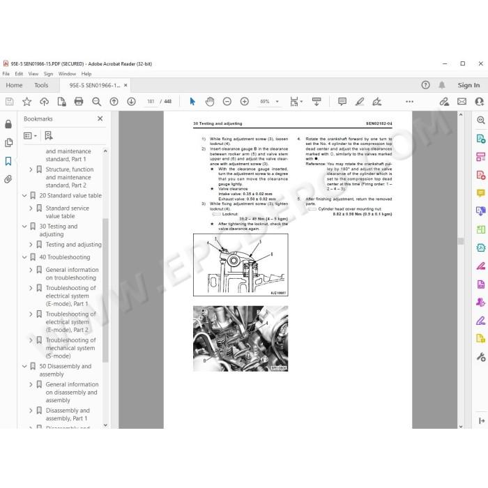 Komatsu Engine 95E-5 series service manual