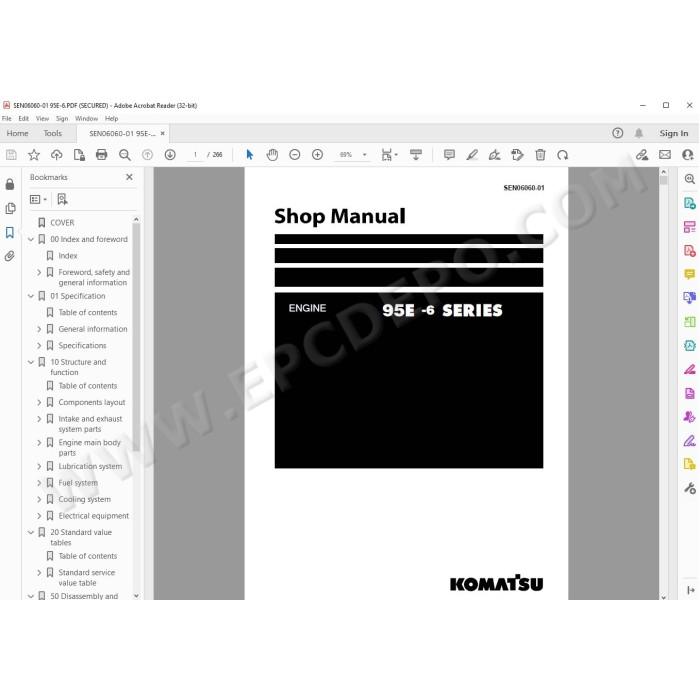 Komatsu Engine 95E-6 series service manual