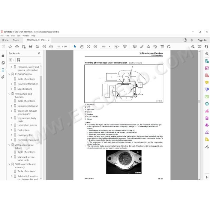 Komatsu Engine 95E-6 series service manual