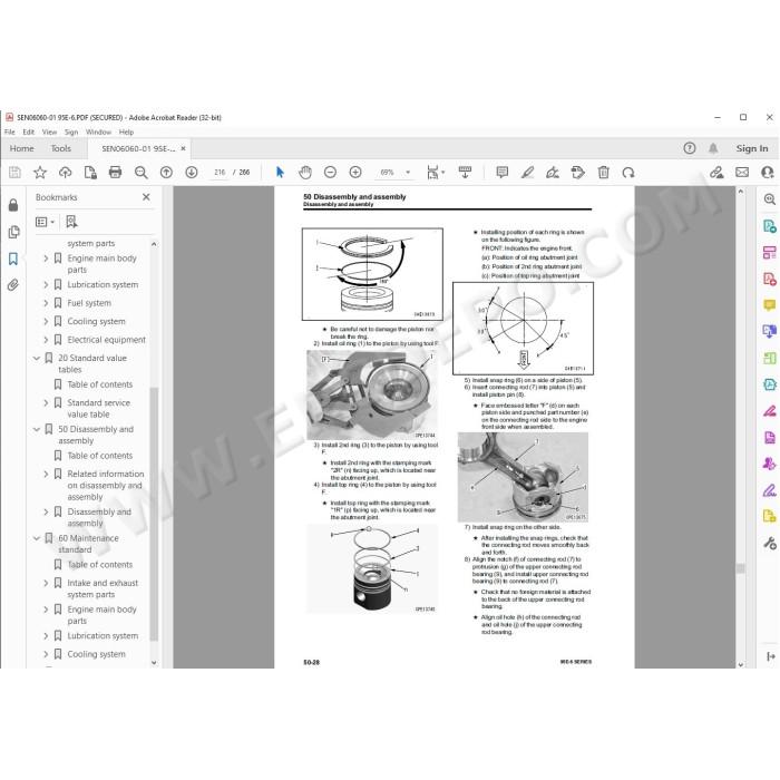 Komatsu Engine 95E-6 series service manual