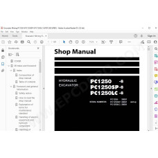 Komatsu Excavator PC1250-8 PC1250SP-8 PC1250LC-8 service & repair manual