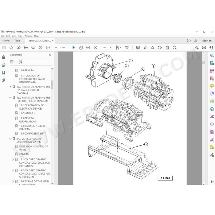 Komatsu Mining Shovel PC4000-6 service & repair manual