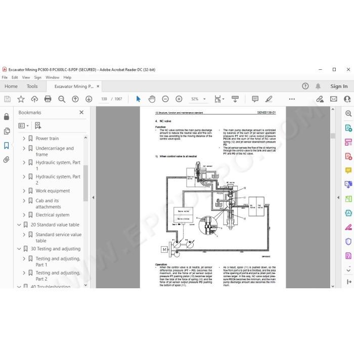 Komatsu Excavator PC600-8 PC600LC-8 service & repair manual