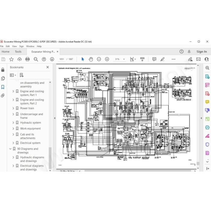 Komatsu Excavator PC600-8 PC600LC-8 service & repair manual