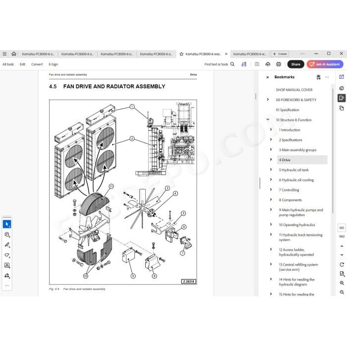 Komatsu Mining Shovel PC8000-6 service & repair manual