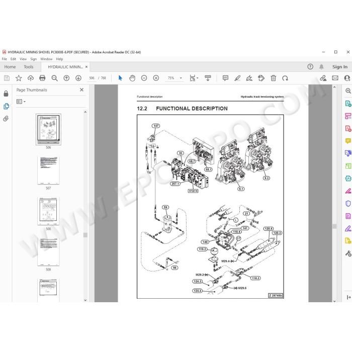 Komatsu Mining Shovel PC8000E-6 service & repair manual