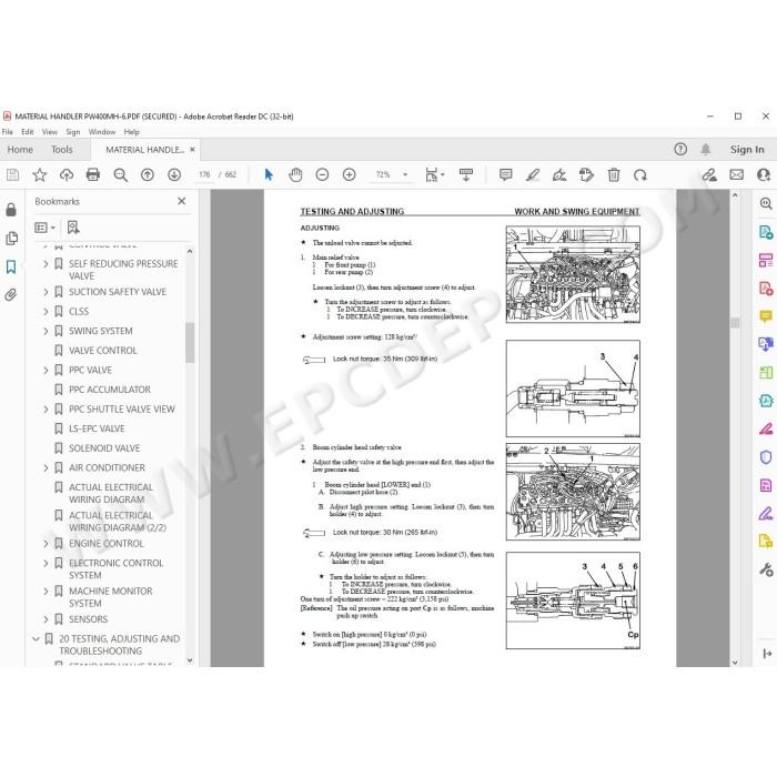 Komatsu Material Handler PW400MH-6 service & repair manual